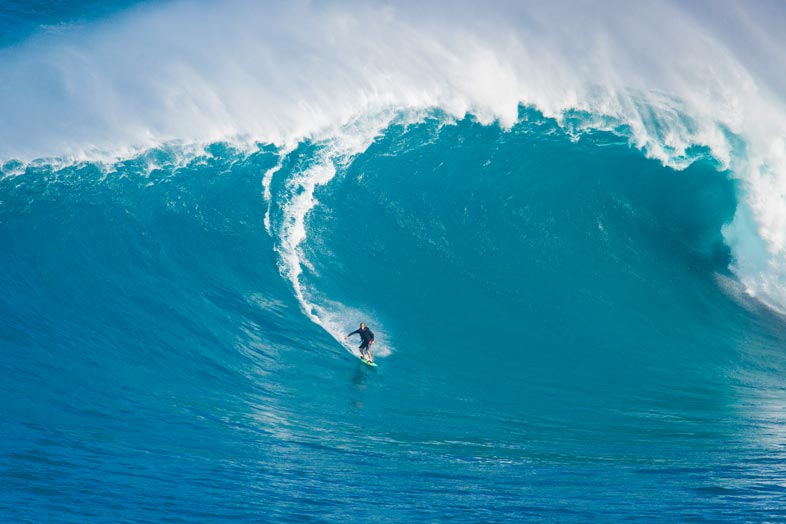 Surfer with surf helmet